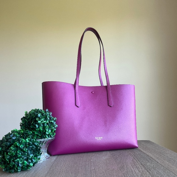 kate spade Handbags - Kate Spade Molly Tote with Wristlet Metallic Pink